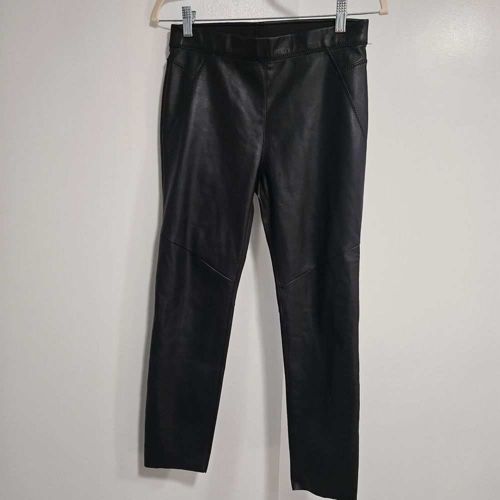 Free People Size 26 Black Pants Vegan Cropped Skinny Fit 26x25 EXCELLENT